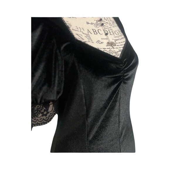 Practical Magic Goth Black Velvet Dress - Picture 4 of 11
